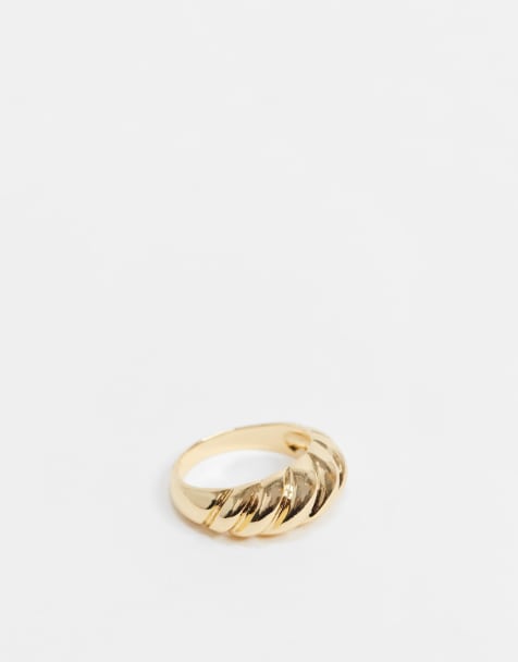 DesignB London chunky dome ring in gold - view 1