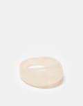 [DesignB London] DesignB London chunky resin ring in cream-White 19-20MM CREAM