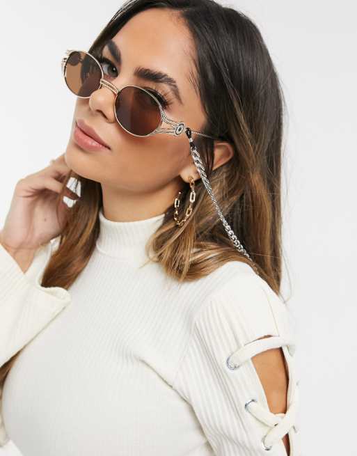 Chunky hot sale sunglasses chain