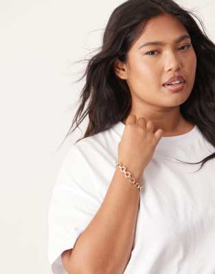 DesignB London DesignB London circle link chain bracelet in gold