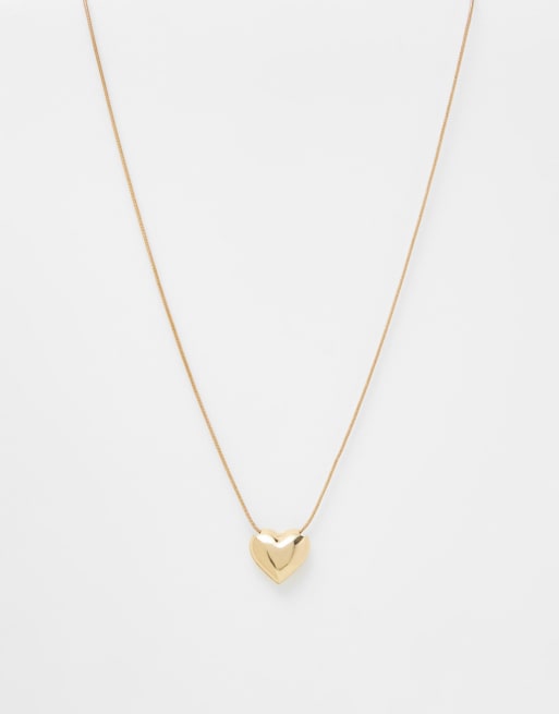 DesignB London - Collana color oro con ciondolo a cuore