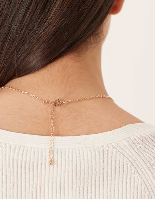 DesignB London - Collana con ciondolo a forma di quadrifoglio marrone scuro, 3 di 3