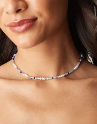 DesignB London - Collana di perline blu - view 1
