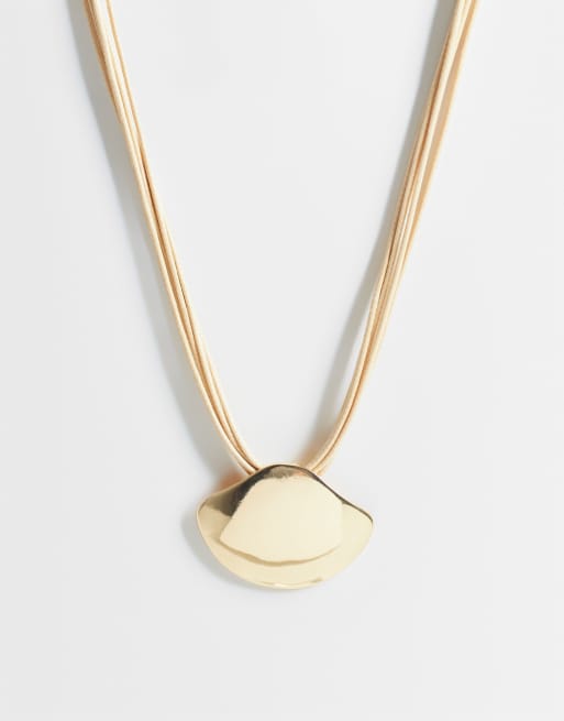 DesignB London - Collana multicorda e con dettaglio dorato