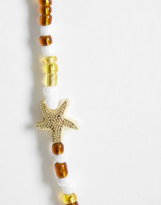 DesignB London - Collar multicolor de cuentas con diseño de estrella de mar, 4 de 4