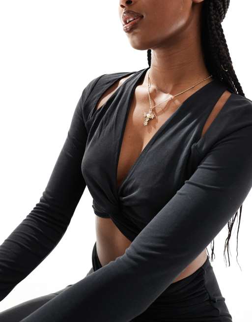 DesignB London - Collier avec croix avec perle nacrée - Doré , 4 de 4