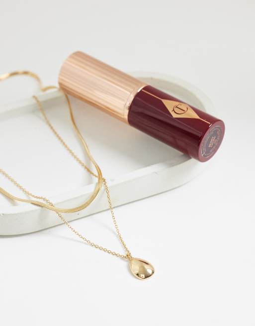 DesignB London - Collier chaîne à maillons multiples avec pendentif - Doré, 2 de 4