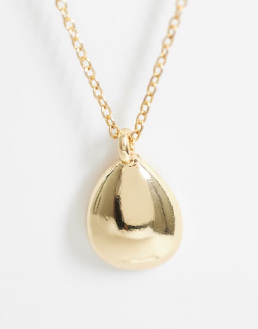 DesignB London - Collier chaîne à maillons multiples avec pendentif - Doré, 4 de 4