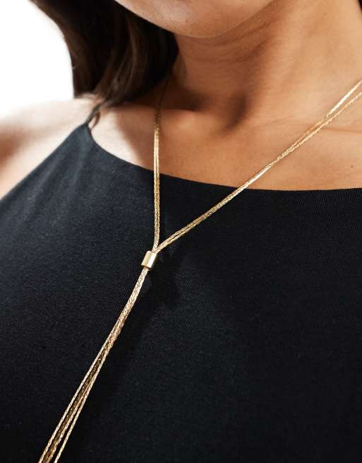 DesignB London - Collier chaîne lasso style western - Doré , 4 de 4