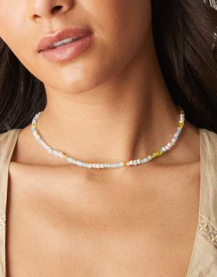 DesignB London - Collier de perles - Jaune beurre