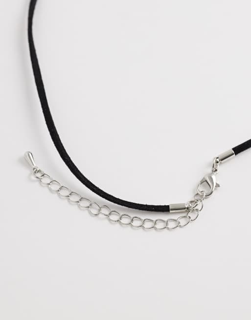 DesignB London - Collier en cordon avec pendentif - Argenté, 3 de 4