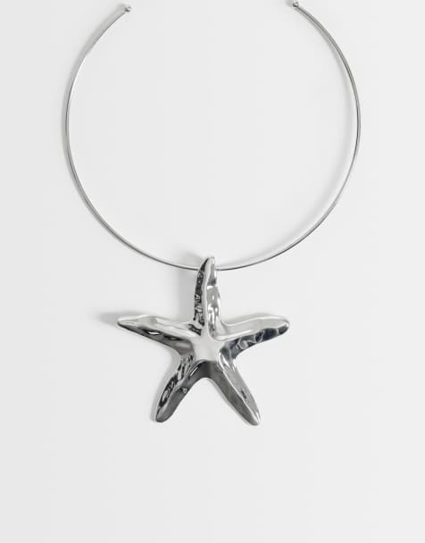 DesignB London - Collier torque avec détail étoile de mer - Argenté - view 1