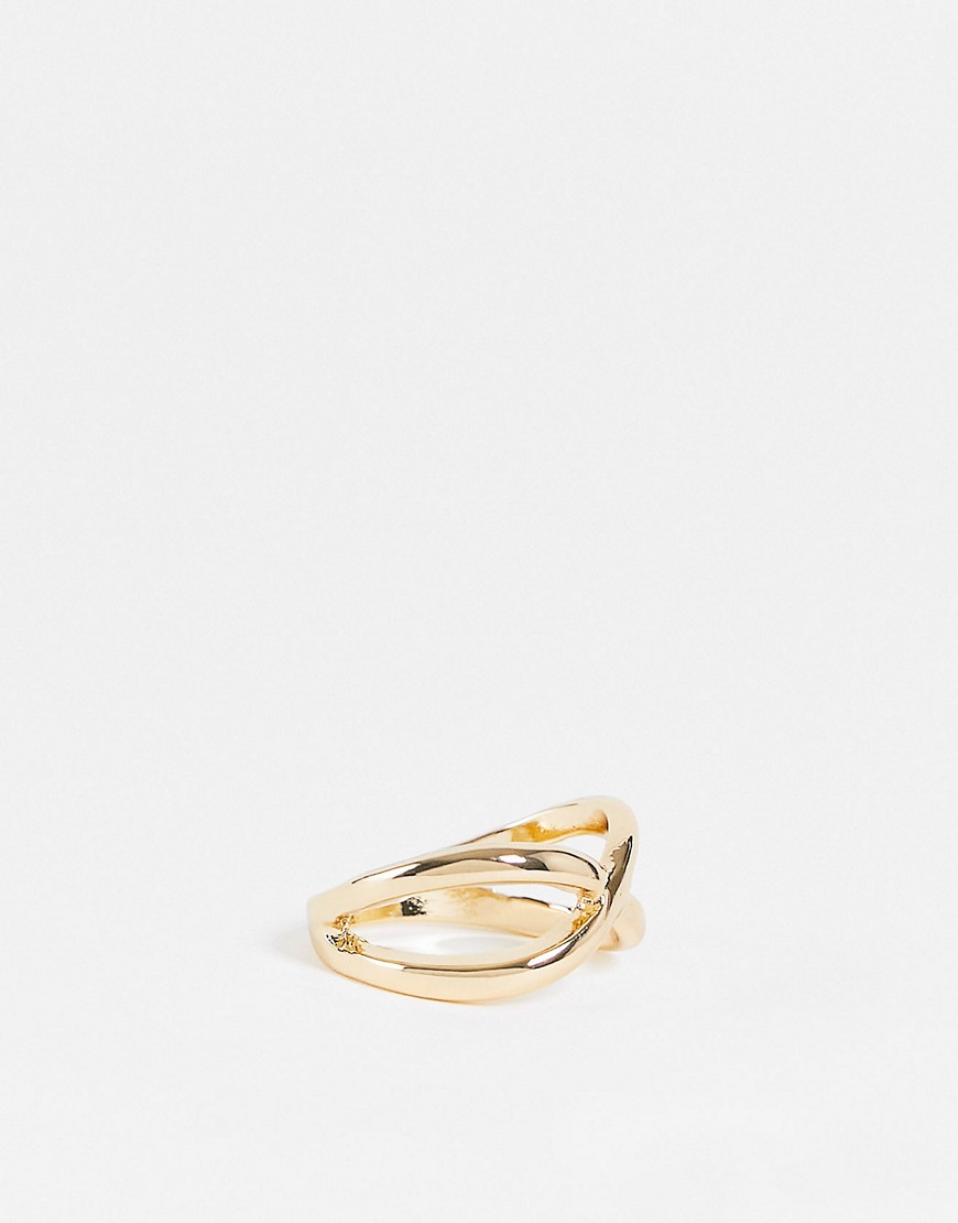 DesignB London crossover ring in gold
