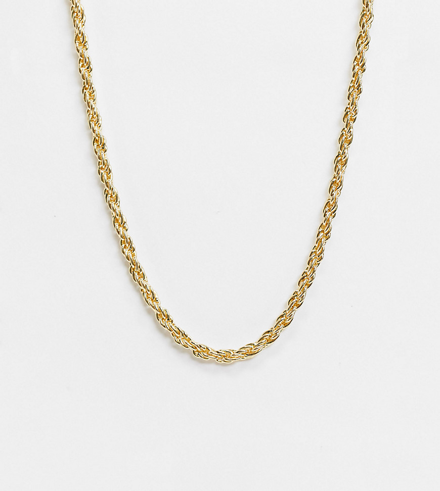 DesignB London Curve – Exclusive – Guldfärgat halsband i tvinnad design