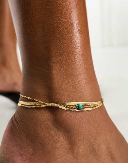 Womens deals anklets gold