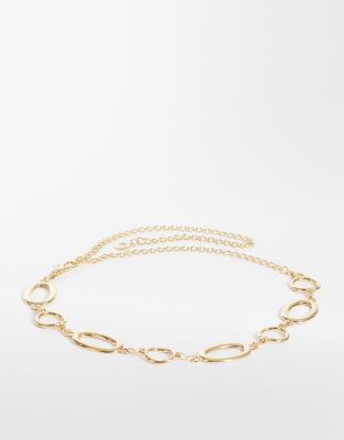 Designb London Disc Belt In Gold