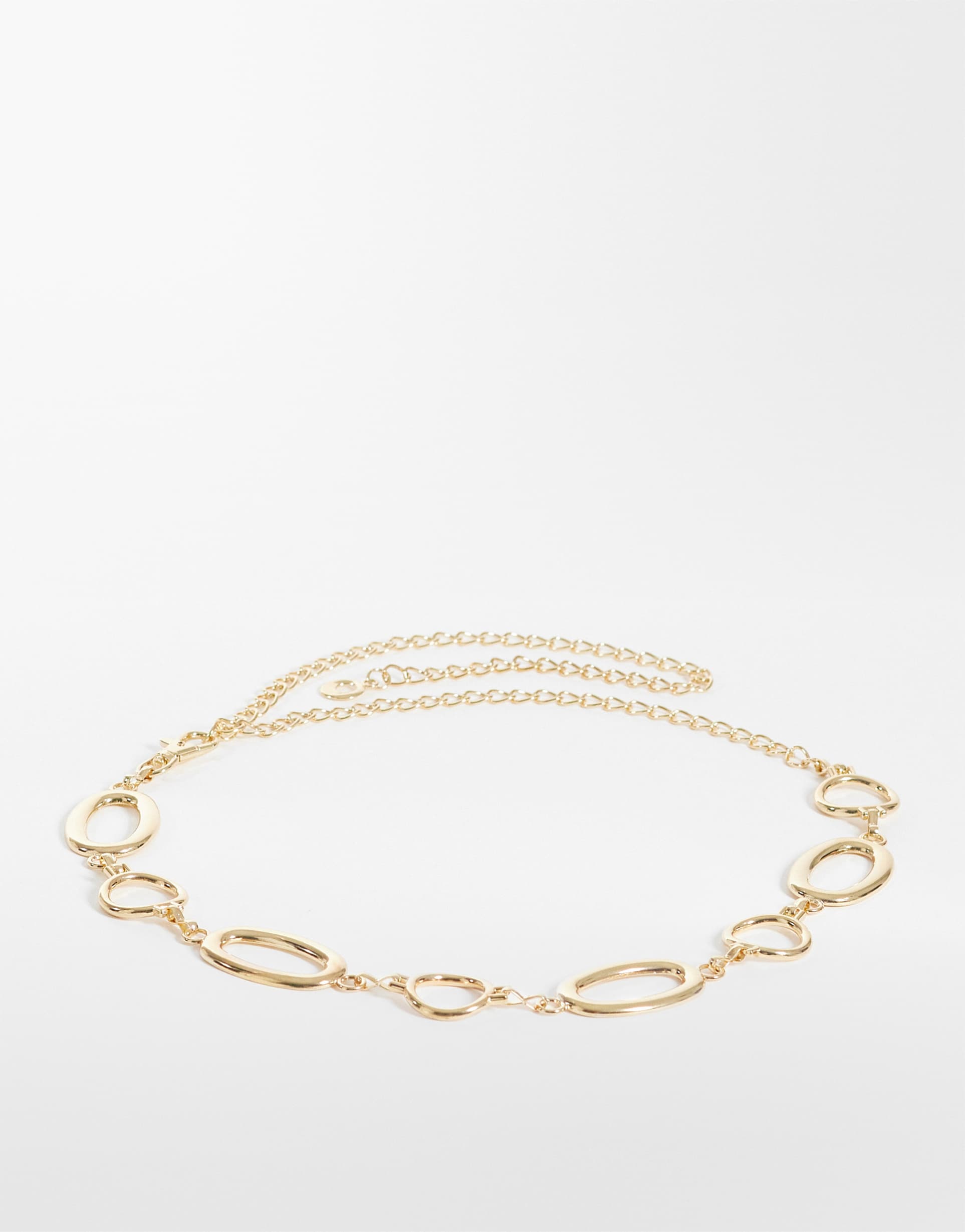 designb london disc belt in gold tone