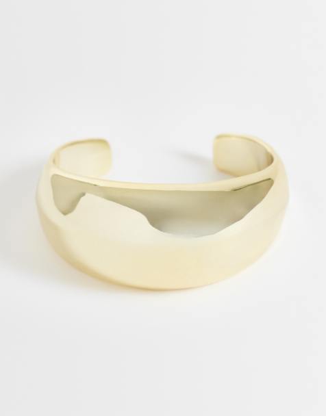 DesignB London dome cuff bracelet in gold - view 1