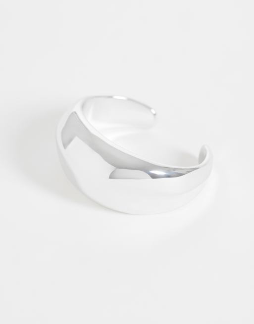 DesignB London dome cuff bracelet in silver tone, 3 of 3