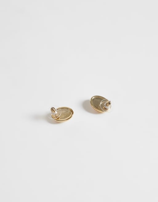 DesignB London dome stud earrings in gold, 4 of 4