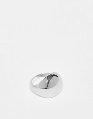 DesignB London domed ring in silver - ASOS Price Checker