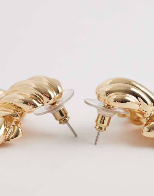 DesignB London - Doorknocker - Boucles d'oreilles heurtoir style années 80 - Doré, 4 de 4