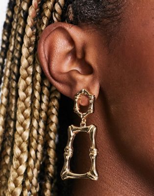 DesignB London doorknocker earrings in gold