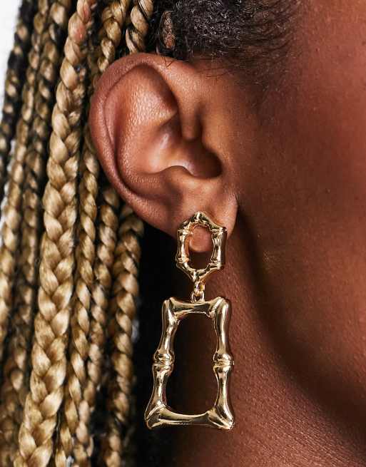 DesignB London doorknocker earrings in gold 