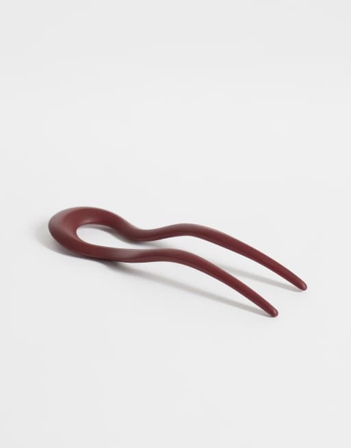 DesignB London épingle à cheveux française bordeaux mat, 2 de 3