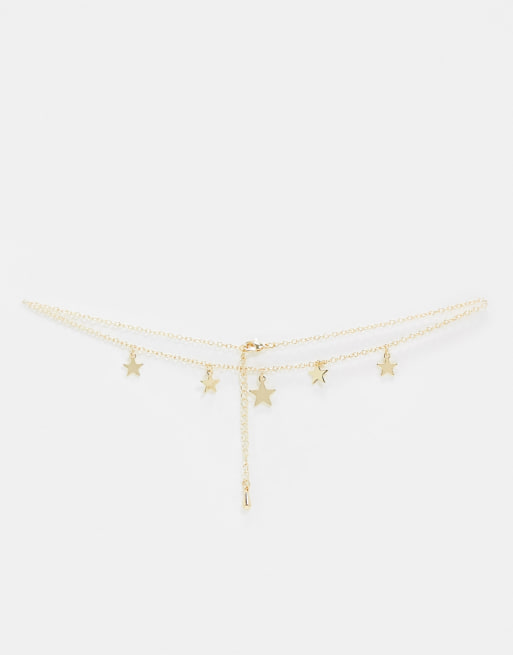 DesignB London - Exclusieve choker-ketting met ster in goud, 2 van 4