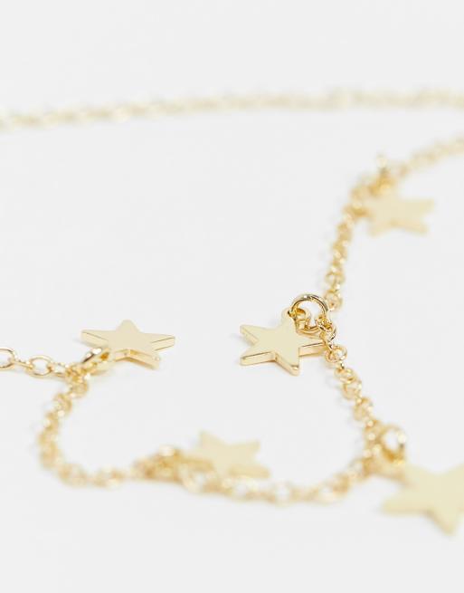 DesignB London - Exclusieve choker-ketting met ster in goud, 3 van 4