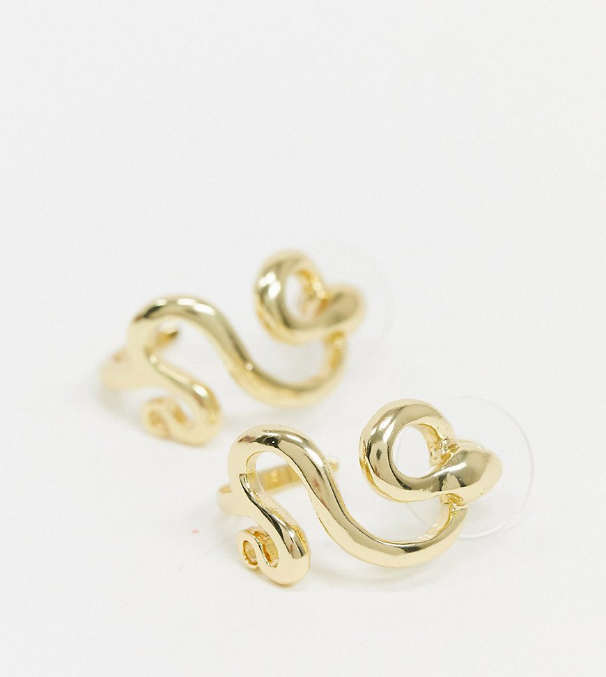 DesignB London Exclusive earrings in gold with snake