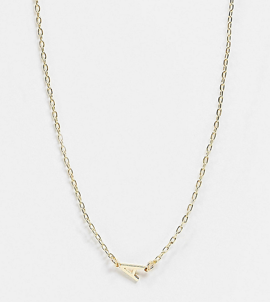 Designb London Exclusive Initial Necklace In Gold 'a'