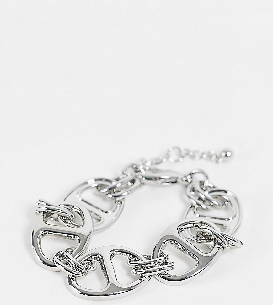 DesignB London Exclusive oval chain bracelet in silver