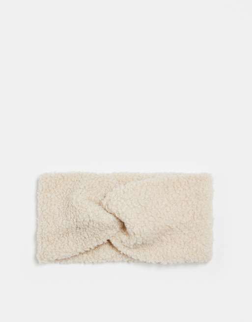 DesignB London - Fascia crema attorcigliata in bouclé
