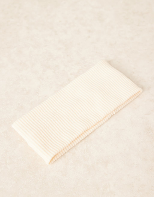 DesignB London - Fascia larga crema in jersey a coste, 2 di 3