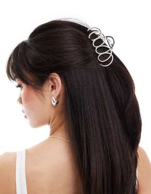 DesignB London - Fermaglio per capelli argento metallizzato 
