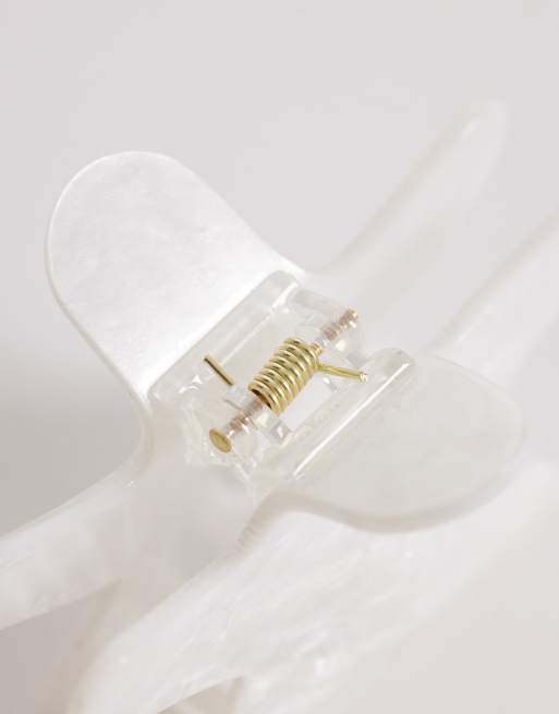DesignB London - Fermaglio per capelli bianco perlescente a stella marina, 2 di 3