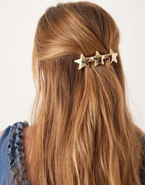 DesignB London - Fermaglio per capelli dorato con stelline - view 1