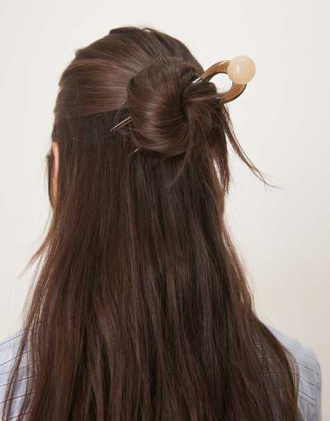 DesignB London - Fermaglio per capelli marrone scuro in resina - view 1