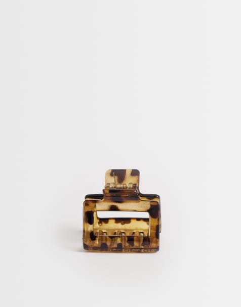 DesignB London - Fermaglio per capelli quadrato piccolo tartarugato - view 1