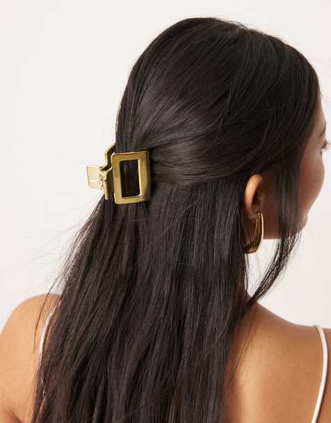 DesignB London - Fermaglio per capelli squadrato piccolo color oro - view 1