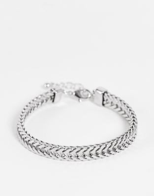 Designb London Flat Chunky Chain Bracelet In Silver ModeSens