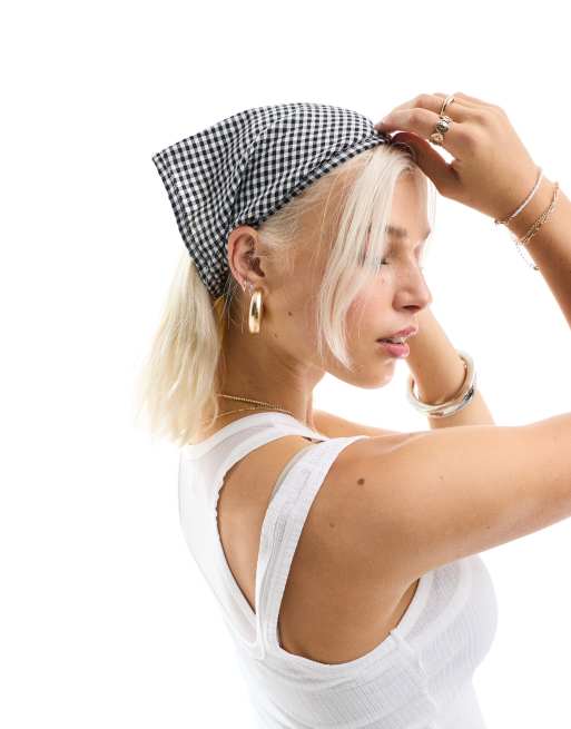 DesignB London - Foulard a quadretti neri