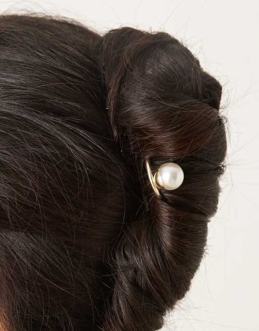 DesignB London - Franse haarspeld in goud en parel, 3 van 3