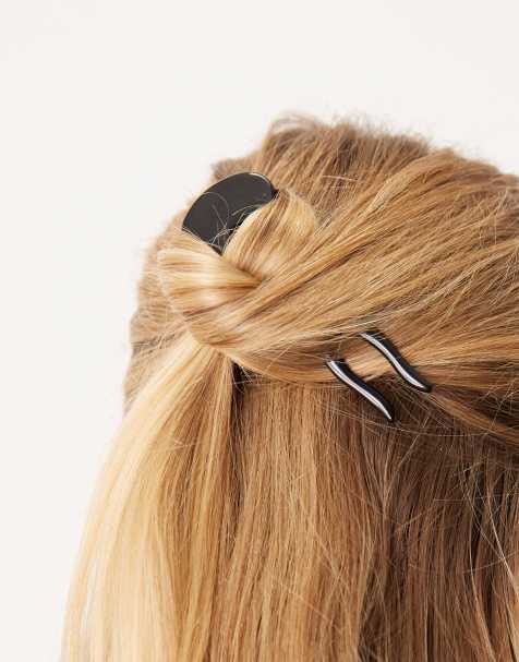 DesignB London – Französische Haarnadel in Schwarz - view 1