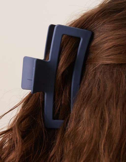 DesignB London - Grande pince à cheveux - Bleu marine, 2 de 3