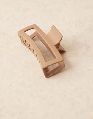 DesignB London - Große Haarklammer in Beige-Neutral