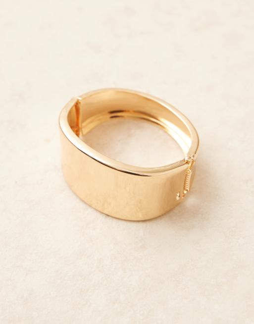 DesignB London - Grove metalen armband in goud, 3 van 3