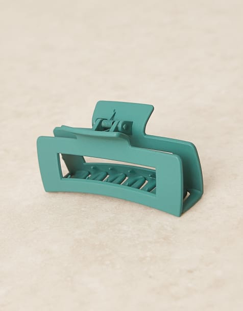 DesignB London - Haarclip in groenblauw - view 1